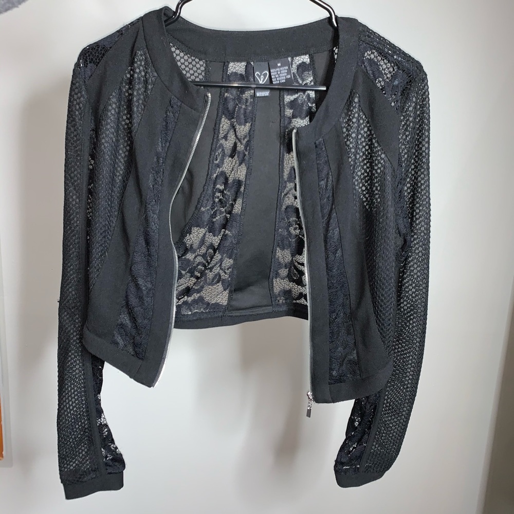 Windsor cropped lace jacket